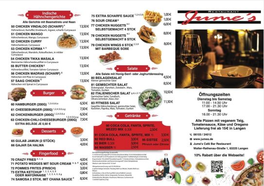 Auszug aus unserer Karte